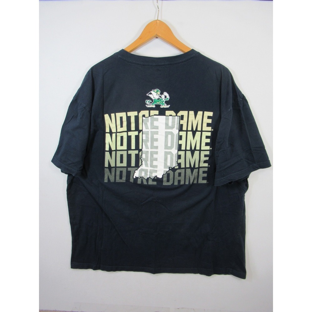 Notre Dame Fighting Irish T Shirt Men 3XLT Blue Cotton Short Sleeve Colosseum